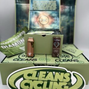 Clean Carts 2g Liquid Diamonds Live Resin 10-pack display box opening and individual strain packaging.